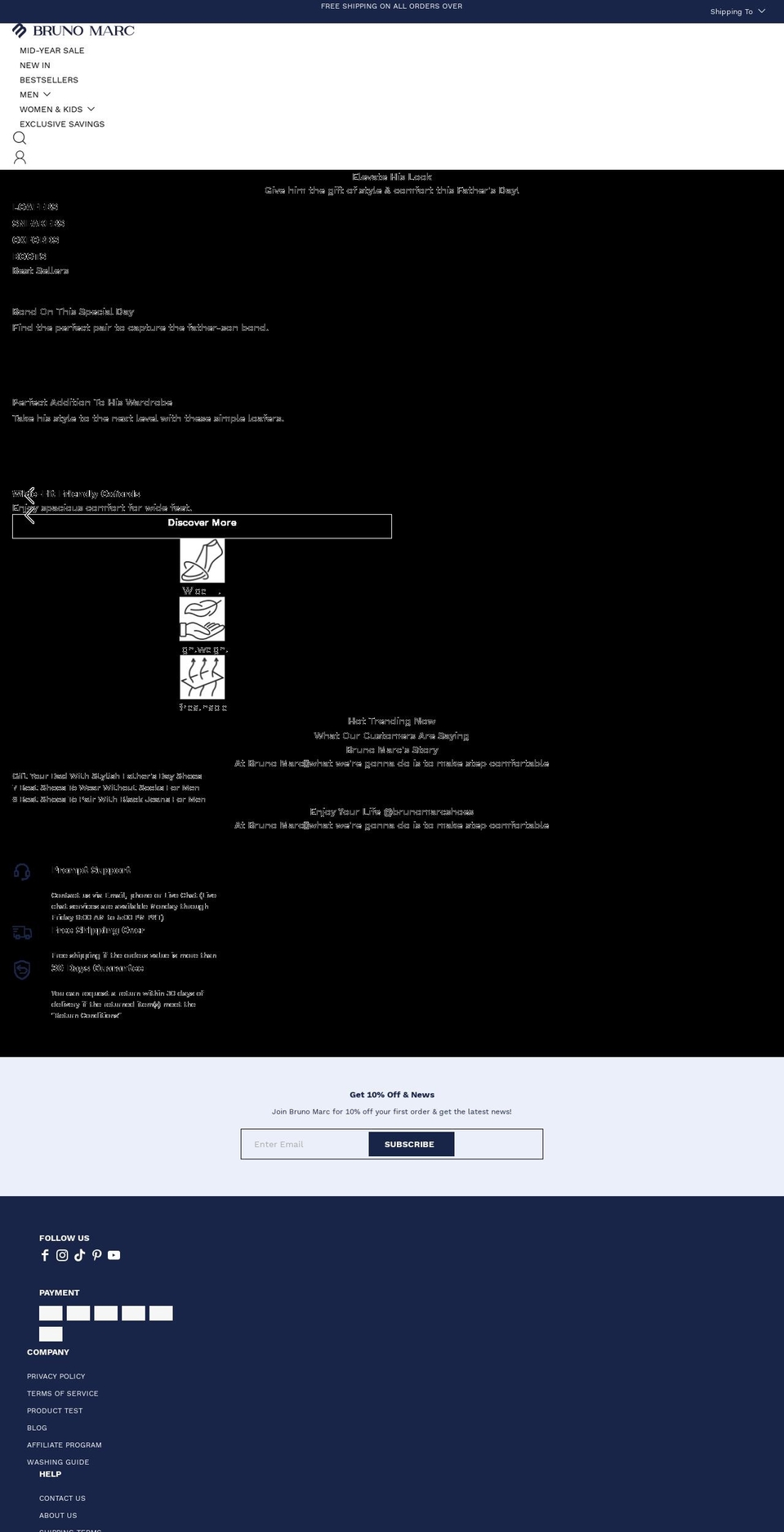 brunomarcshoes.com shopify website screenshot