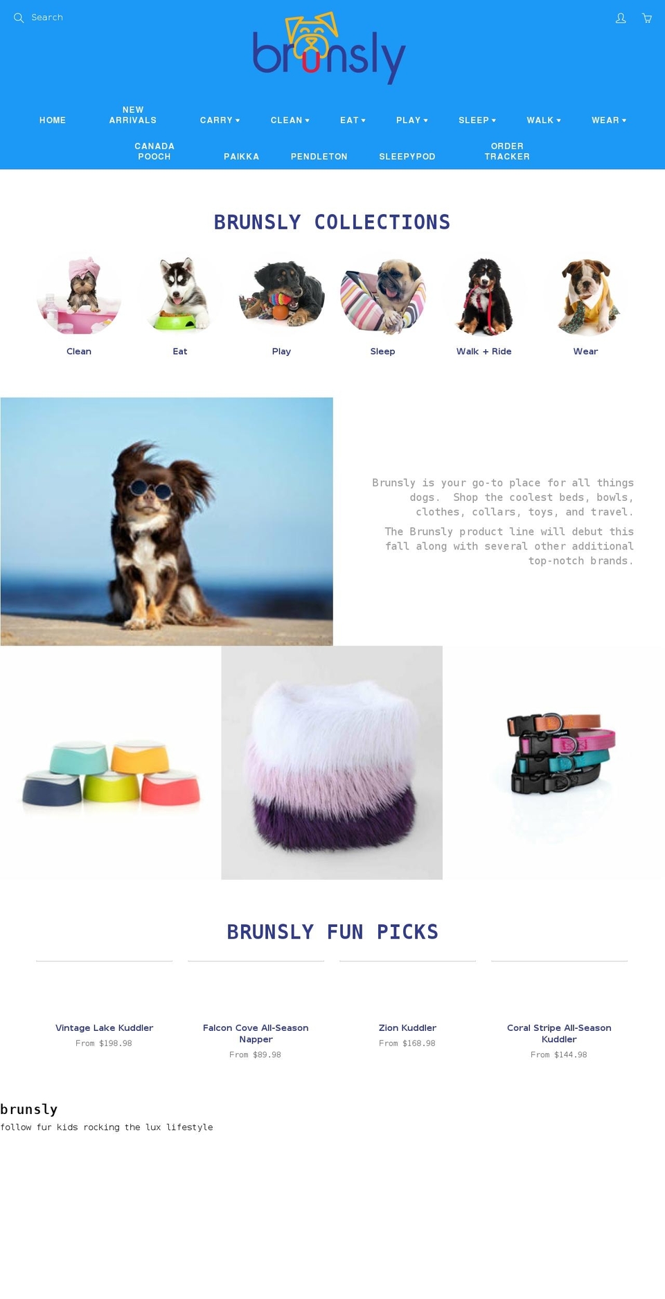 brunsly.com shopify website screenshot