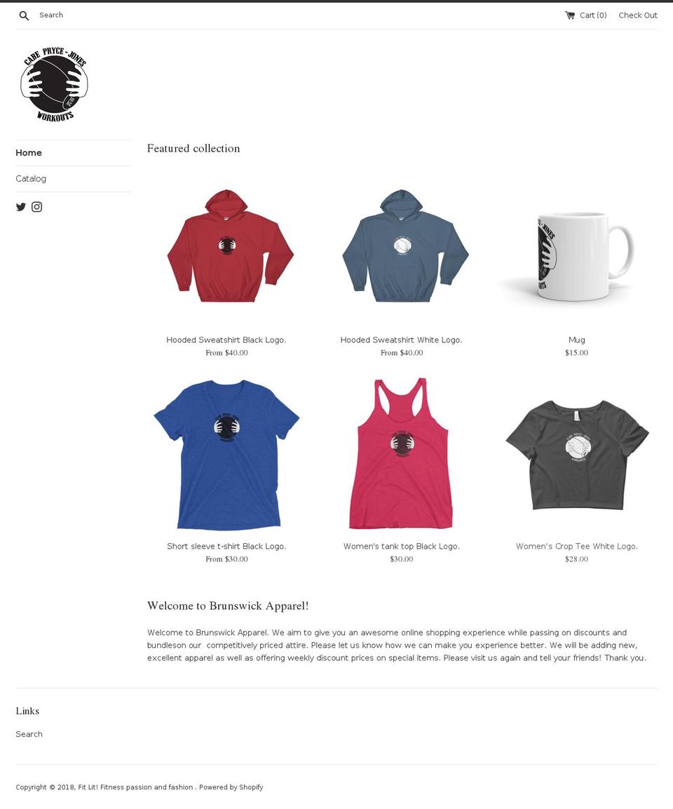 brunswickapparel.net shopify website screenshot