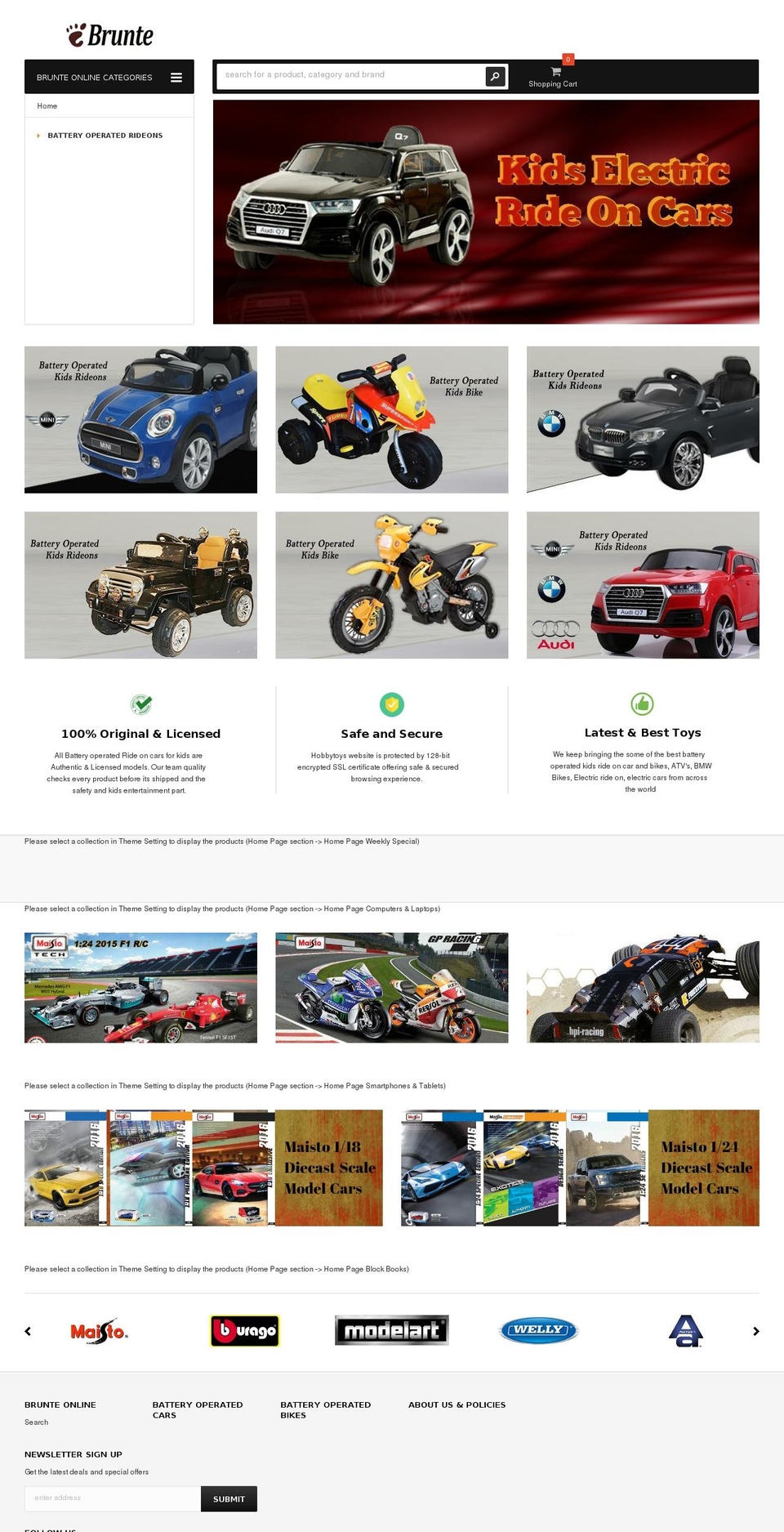 brunteonline.com — Shopify storefront screenshot