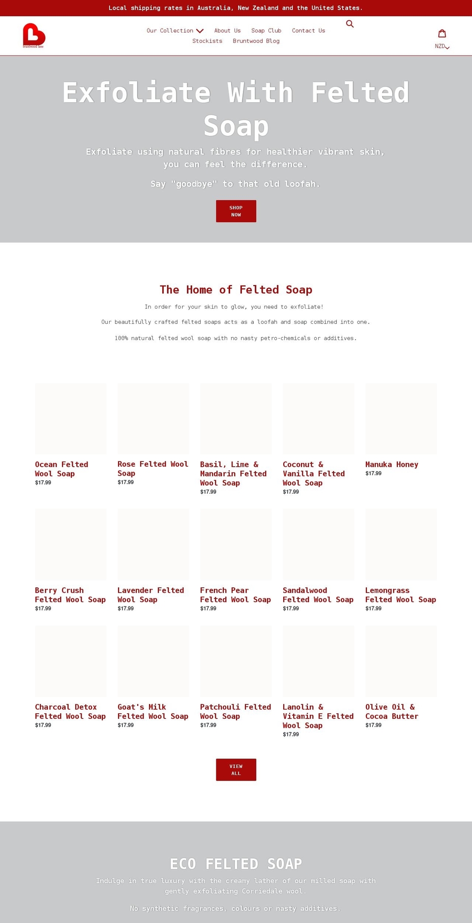 bruntwoodlane.com — Shopify storefront screenshot