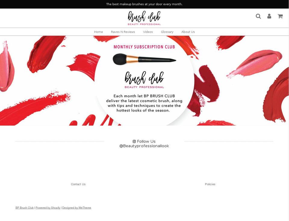 brushamonthclub.com shopify website screenshot