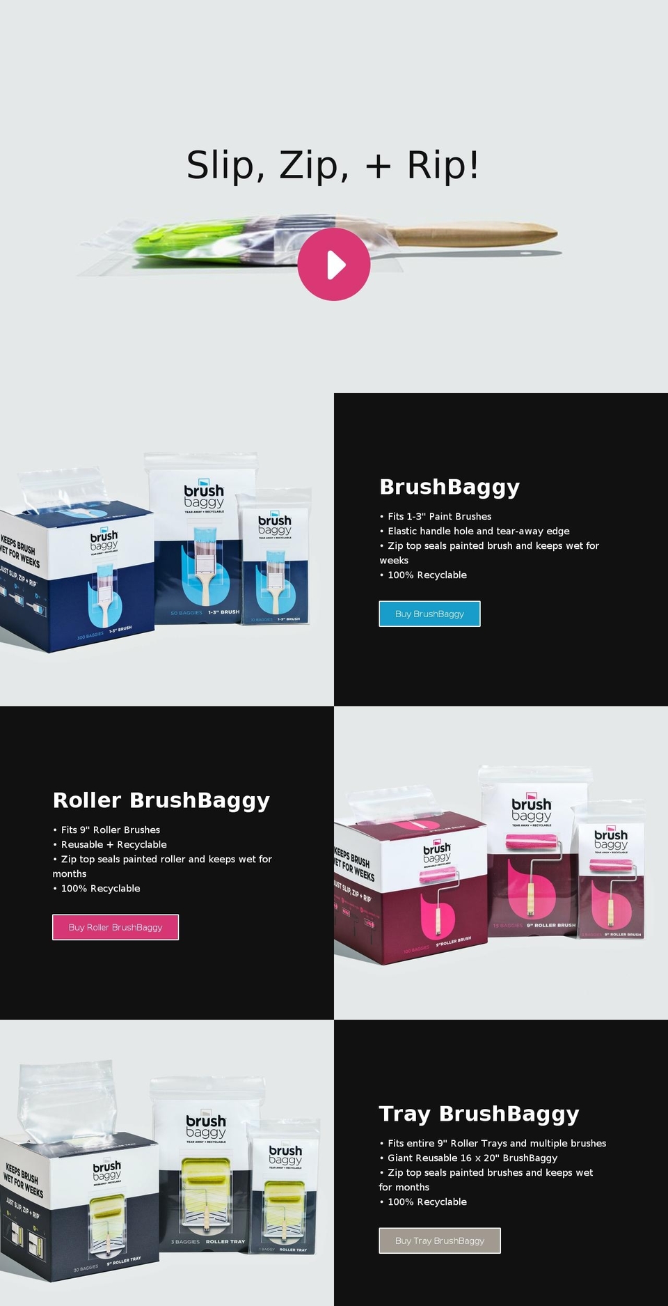 brushbaggy.com shopify website screenshot