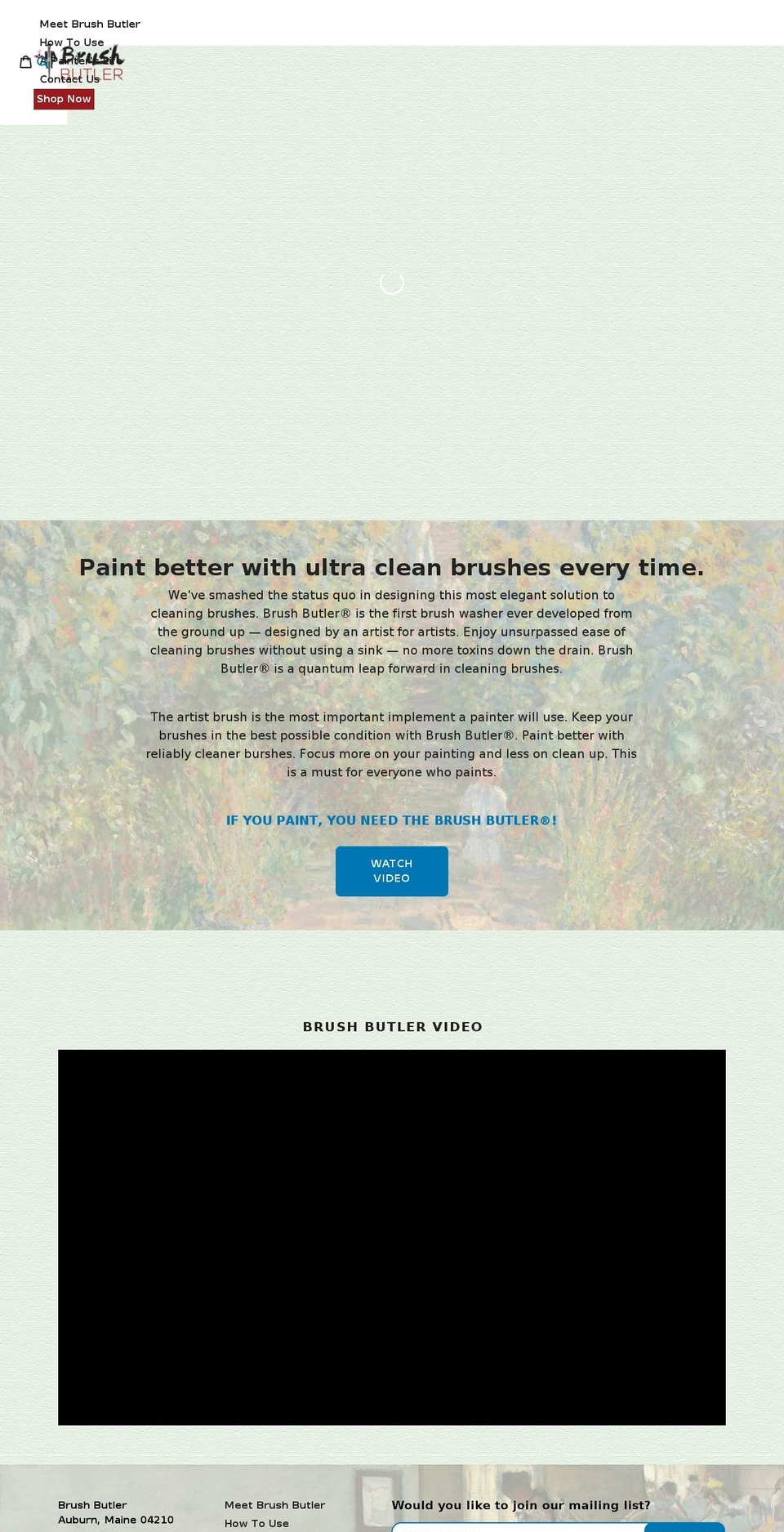 brushbutler.us shopify website screenshot