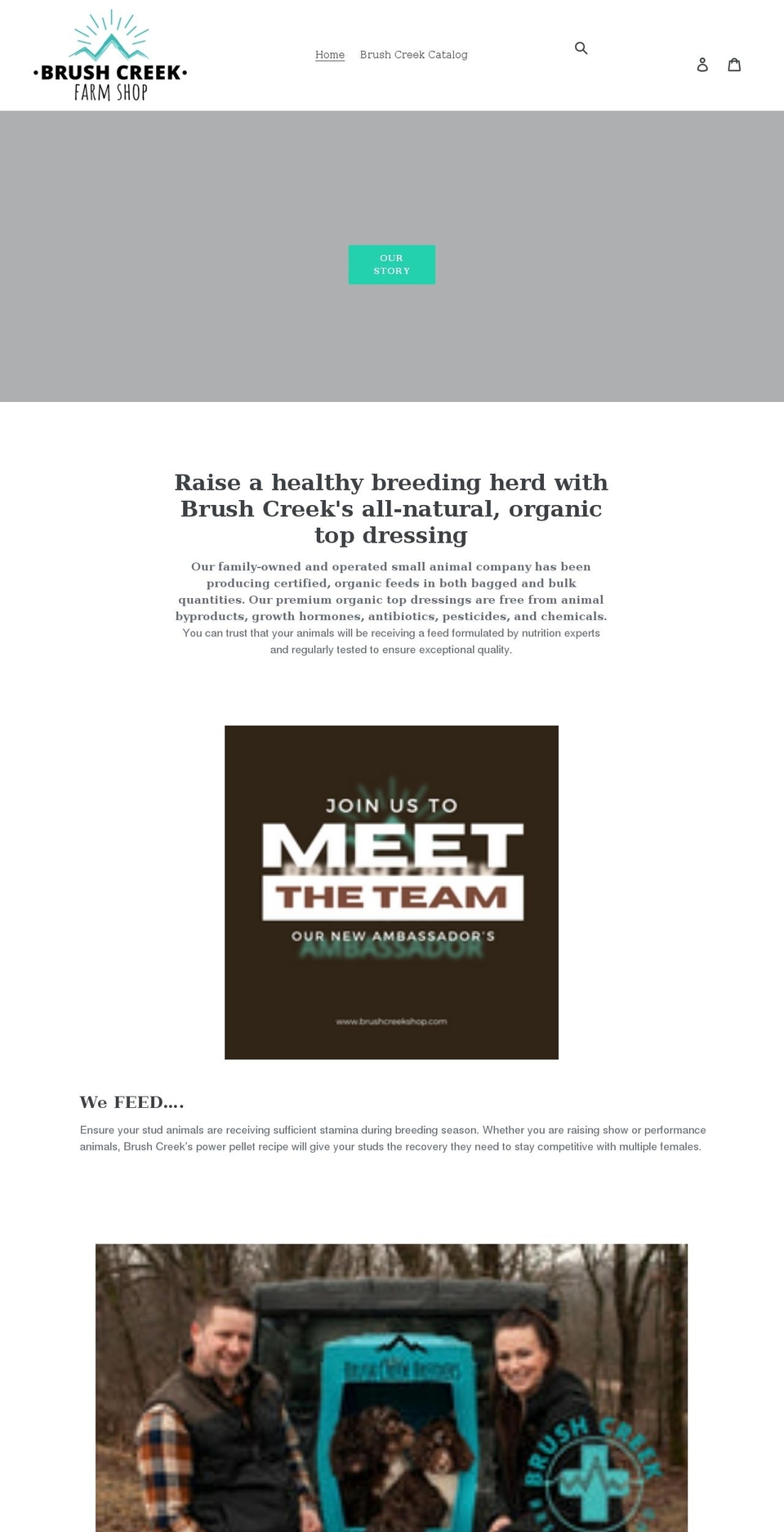 brushcreekshop.com shopify website screenshot