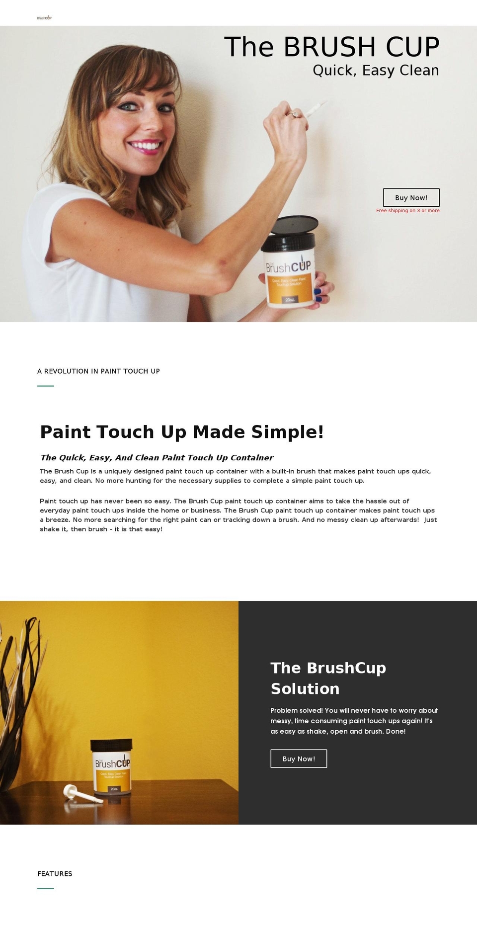 brushcup.com shopify website screenshot
