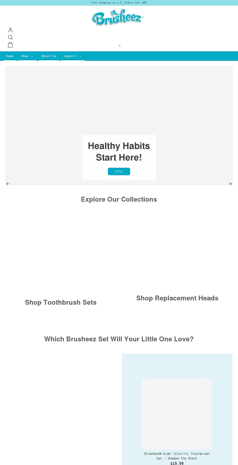 brusheez.com shopify website screenshot