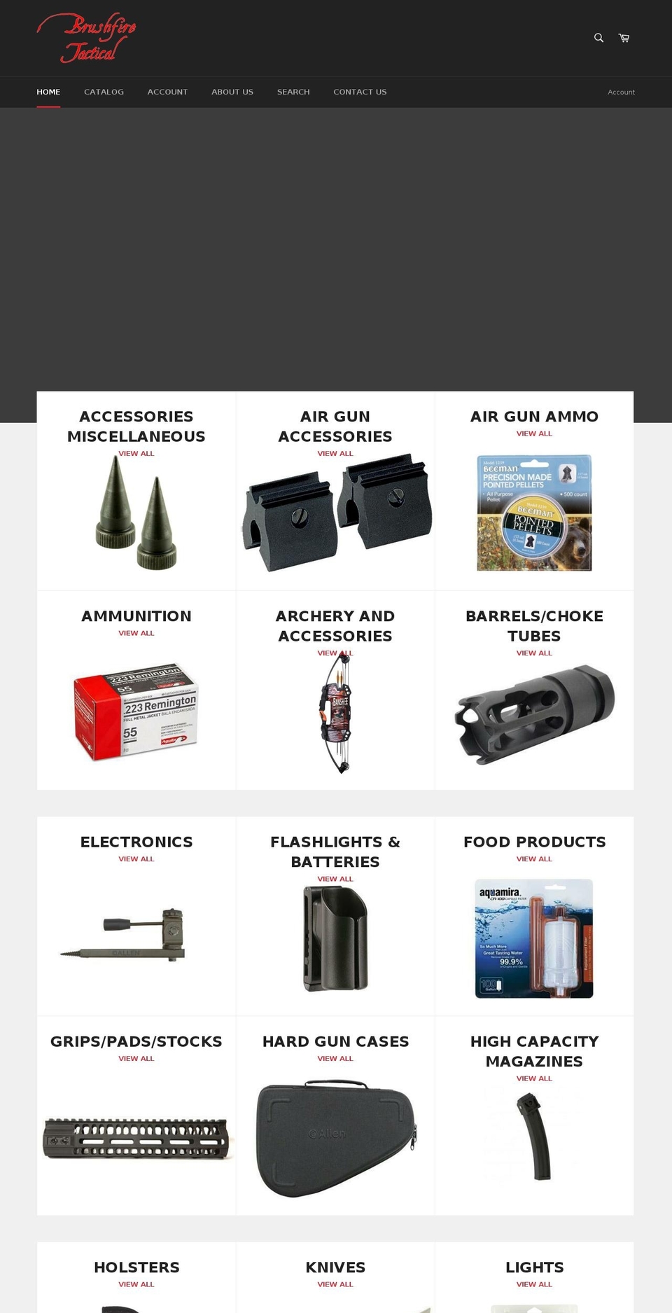 brushfiretactical.com shopify website screenshot