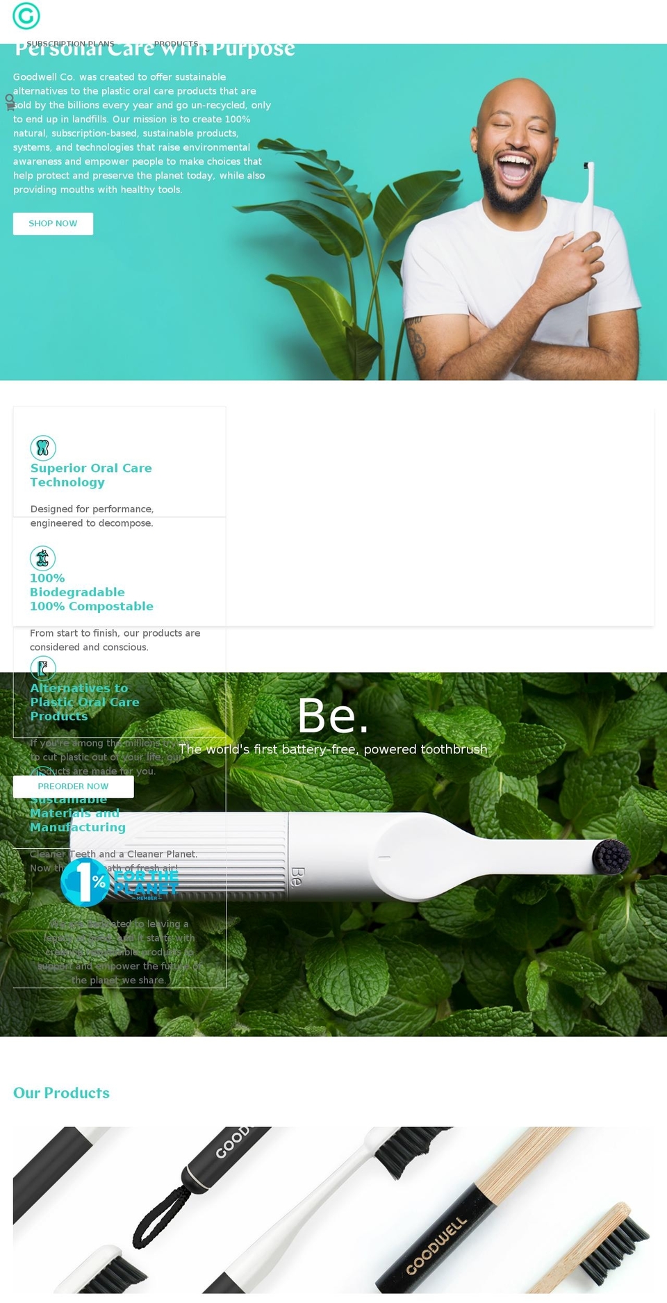 brushgoodwell.com shopify website screenshot
