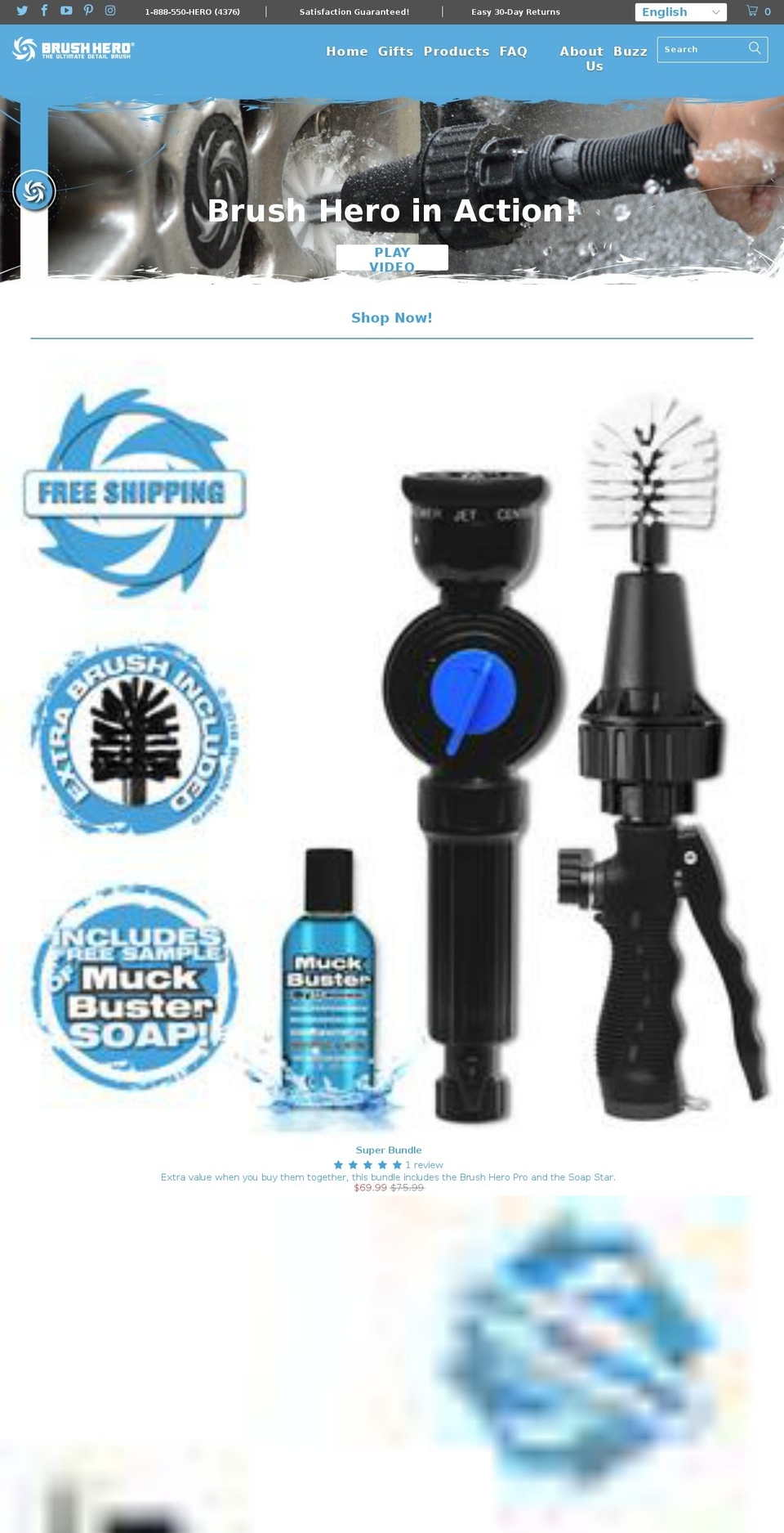 brushhero.com — Shopify storefront screenshot