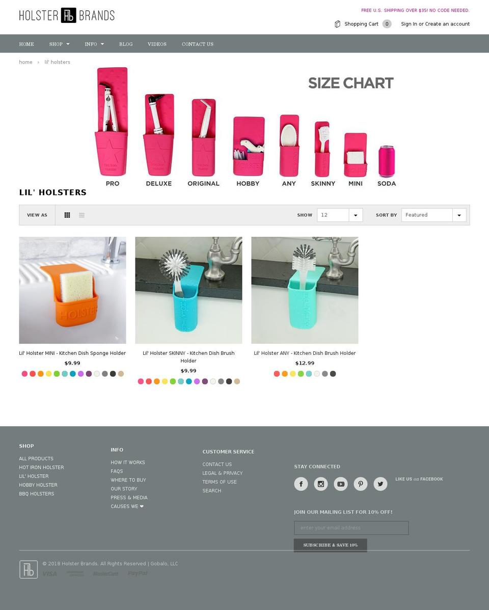 brushholster.com — Shopify storefront screenshot
