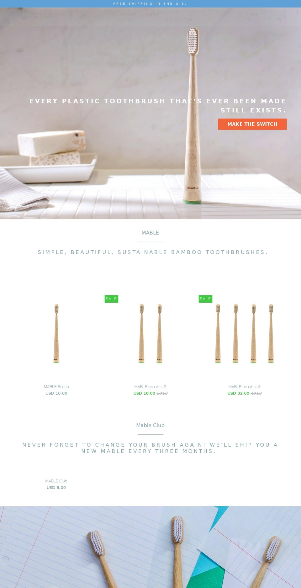 brushmable.com shopify website screenshot