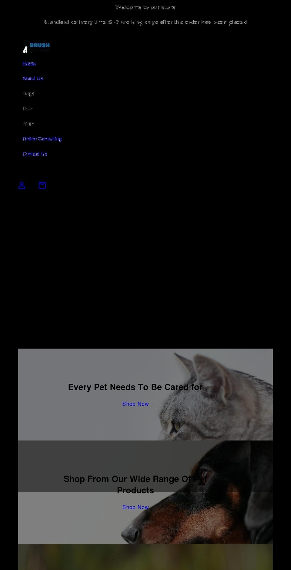 brushmyfur.com shopify website screenshot