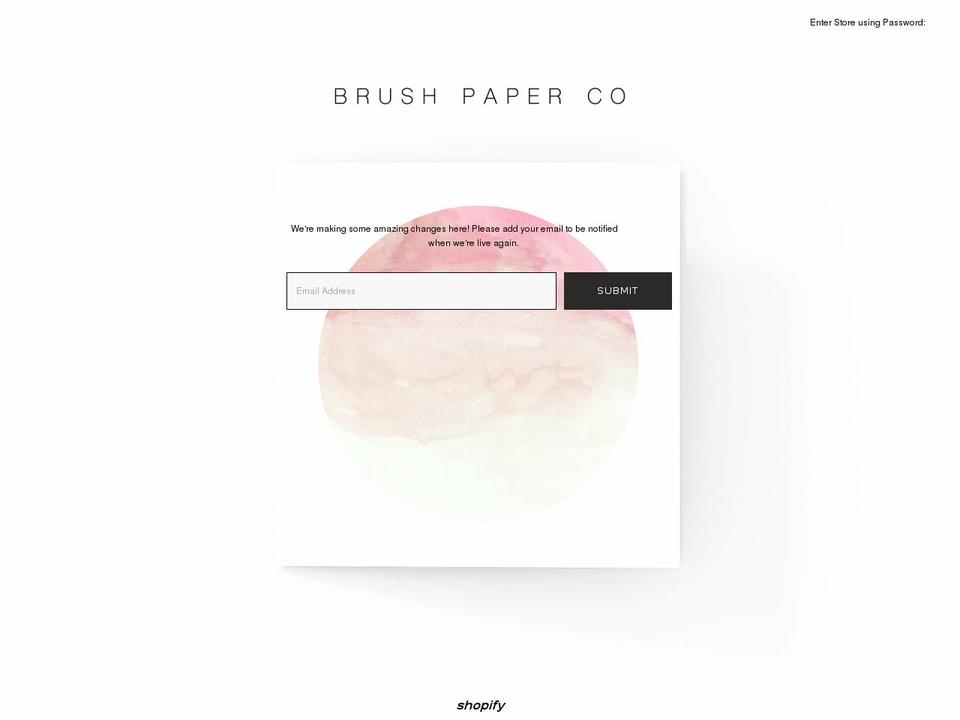 brushpaperco.com — Shopify storefront screenshot