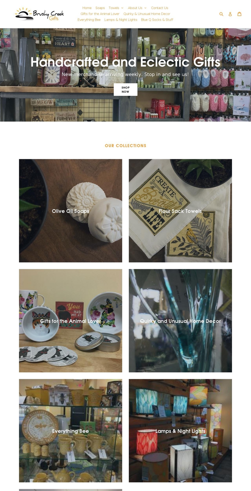 brushycreekgifts.com shopify website screenshot