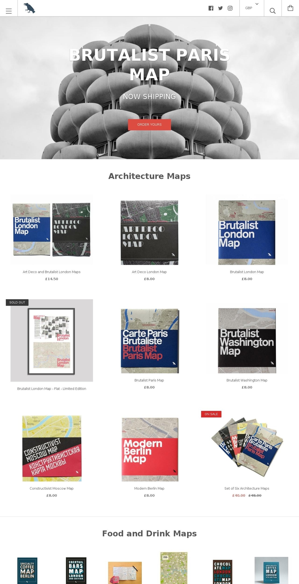 brutalistmap.com shopify website screenshot