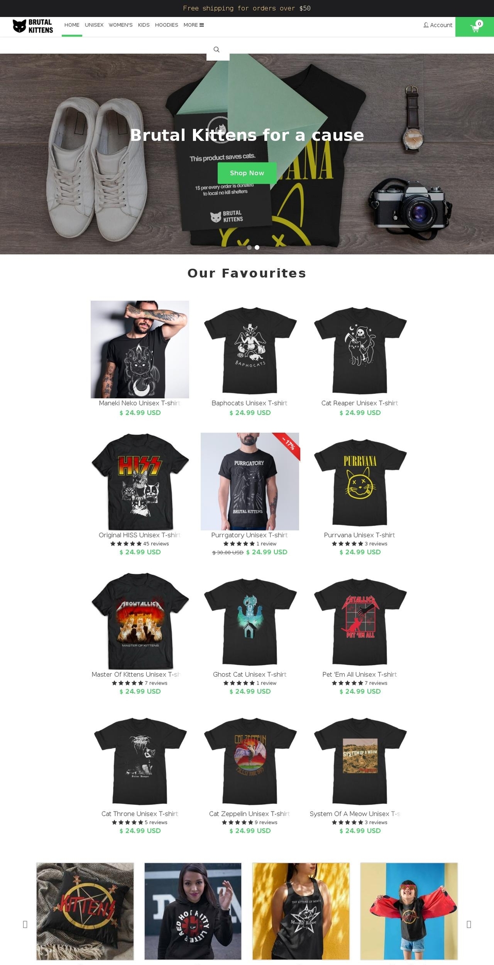 konversion-theme Shopify theme site example brutalkittens.com