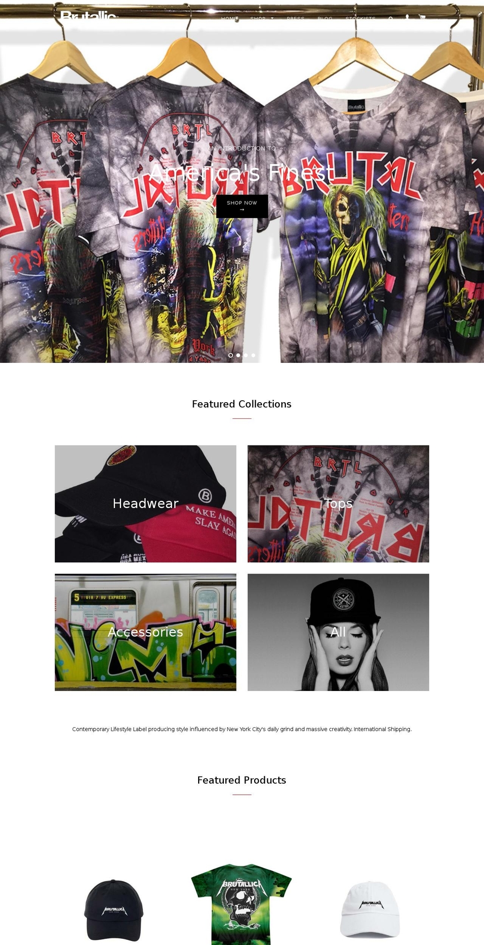 brutallic.com shopify website screenshot