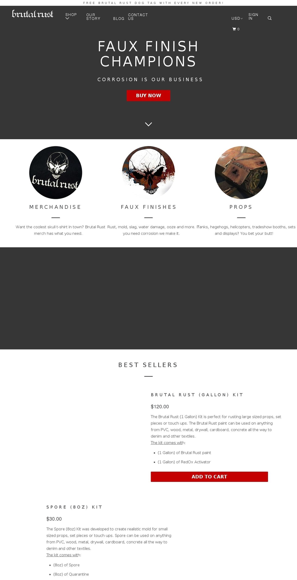 brutalrust.com shopify website screenshot