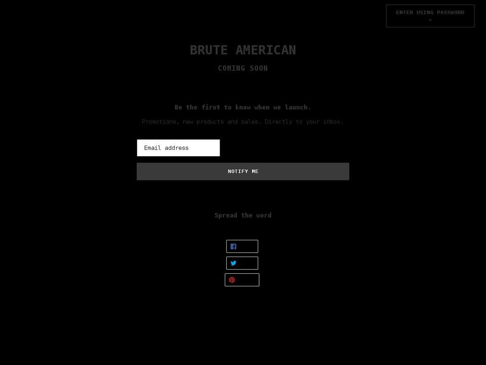 bruteamerican.com shopify website screenshot