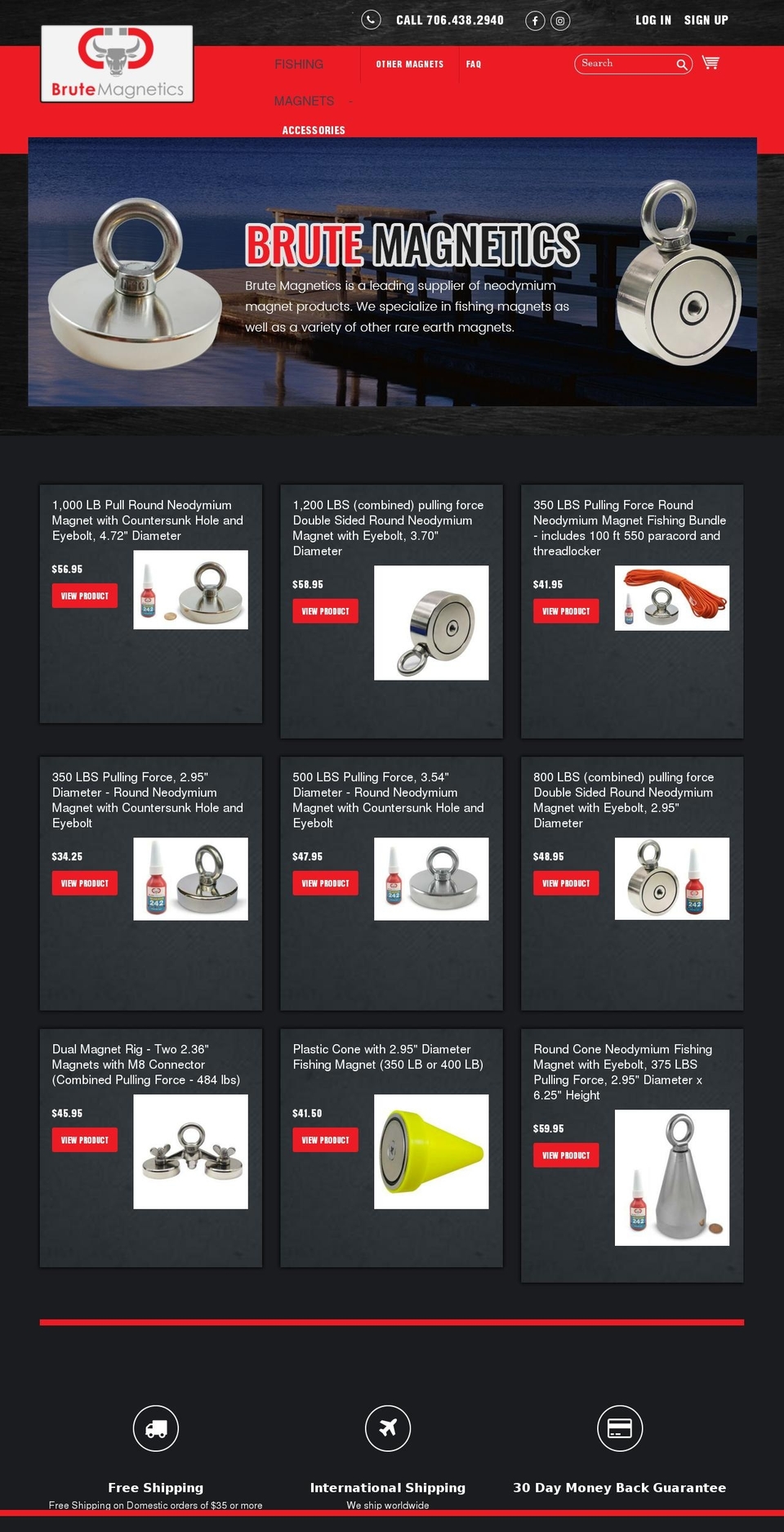 brutemagnetics.com shopify website screenshot