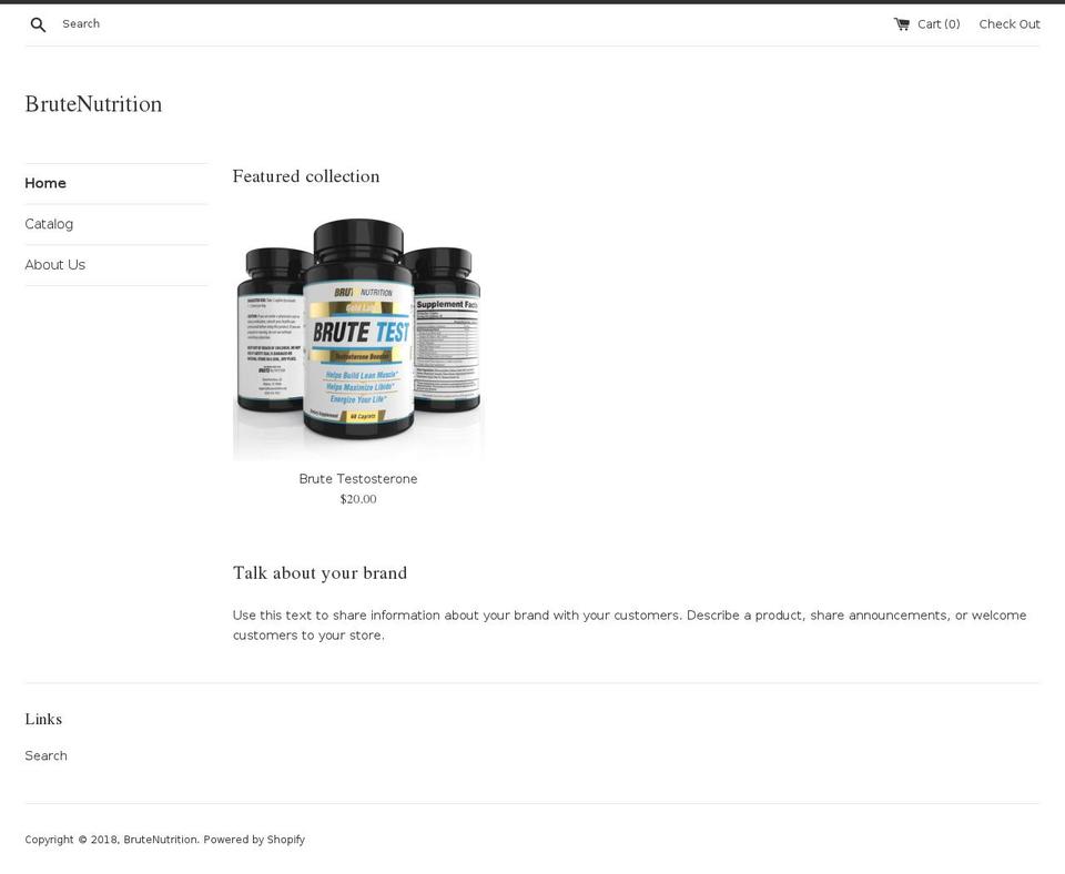 brutenutrition.org shopify website screenshot