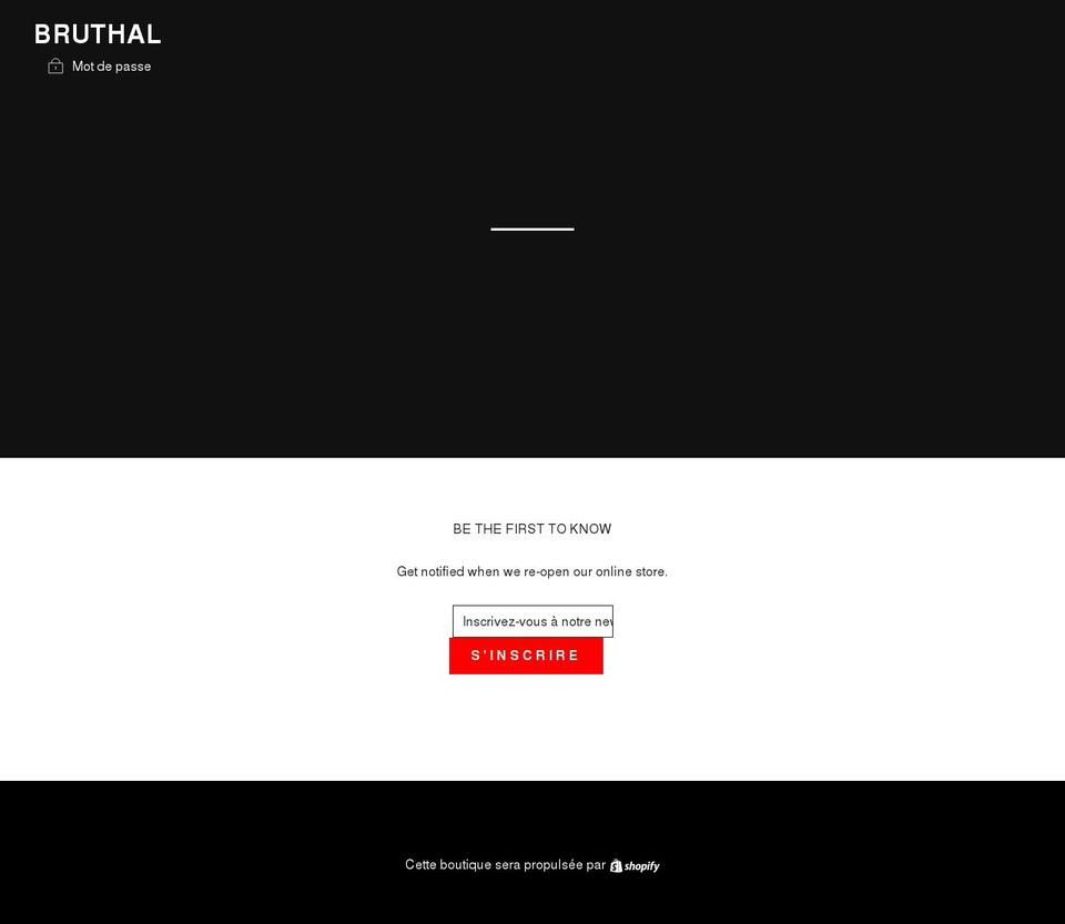 bruthal.com shopify website screenshot