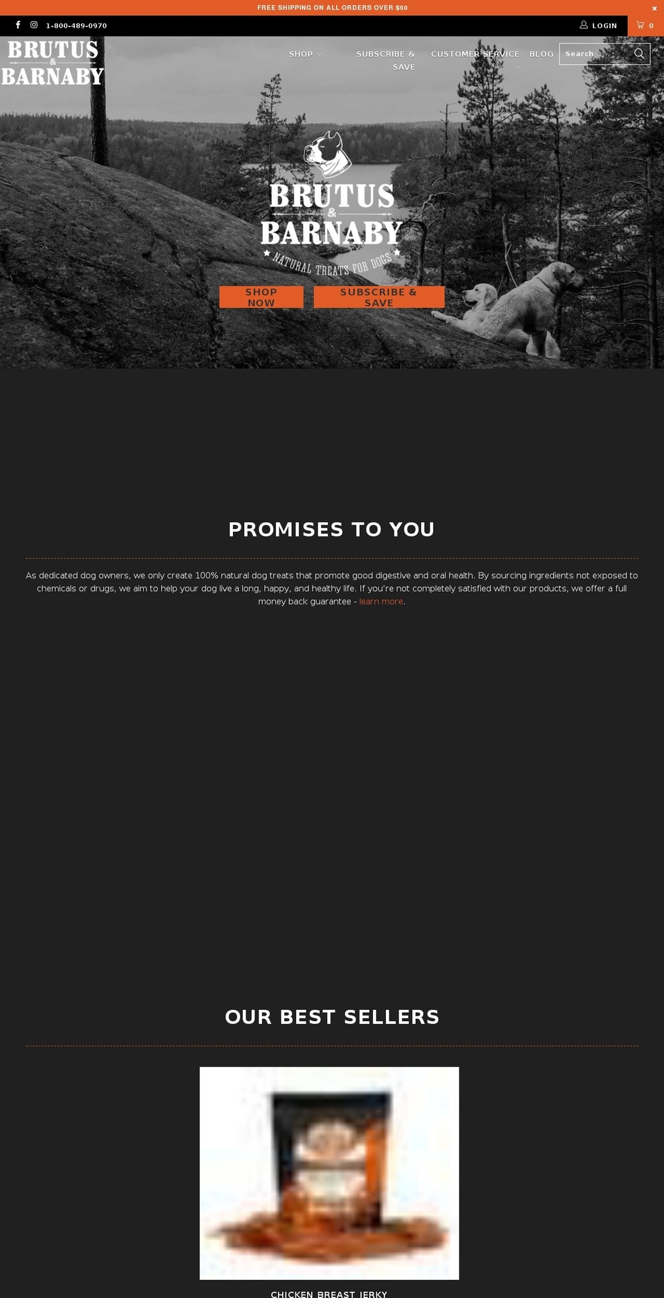 brutusandbarnaby.com shopify website screenshot
