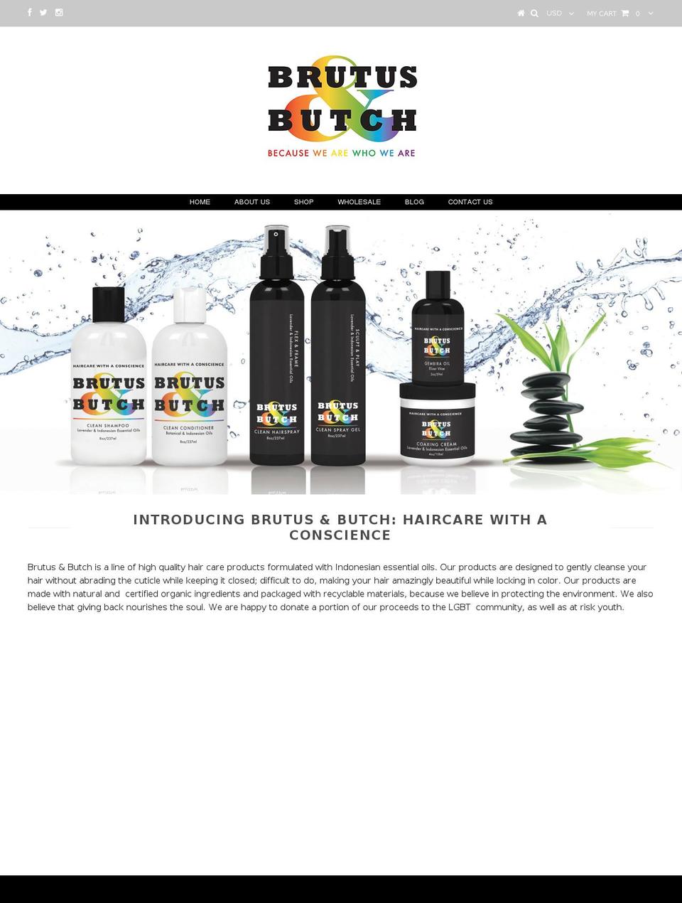 brutusandbutch.com shopify website screenshot