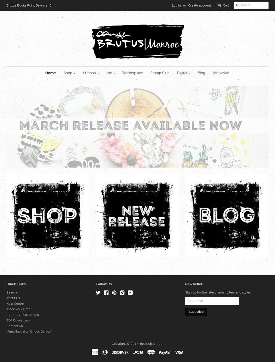 brutusmonroe.com shopify website screenshot