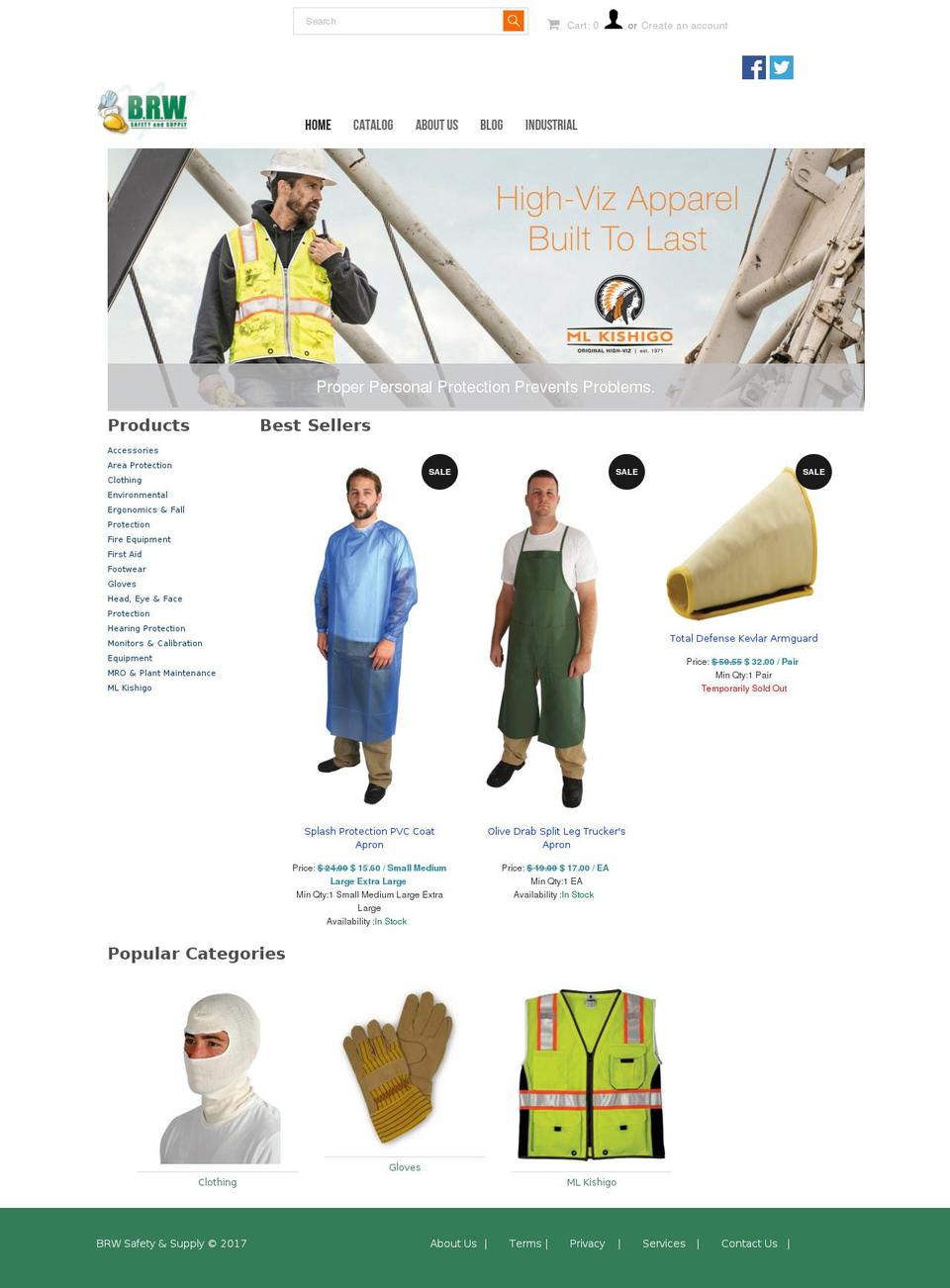brwsafety.com shopify website screenshot