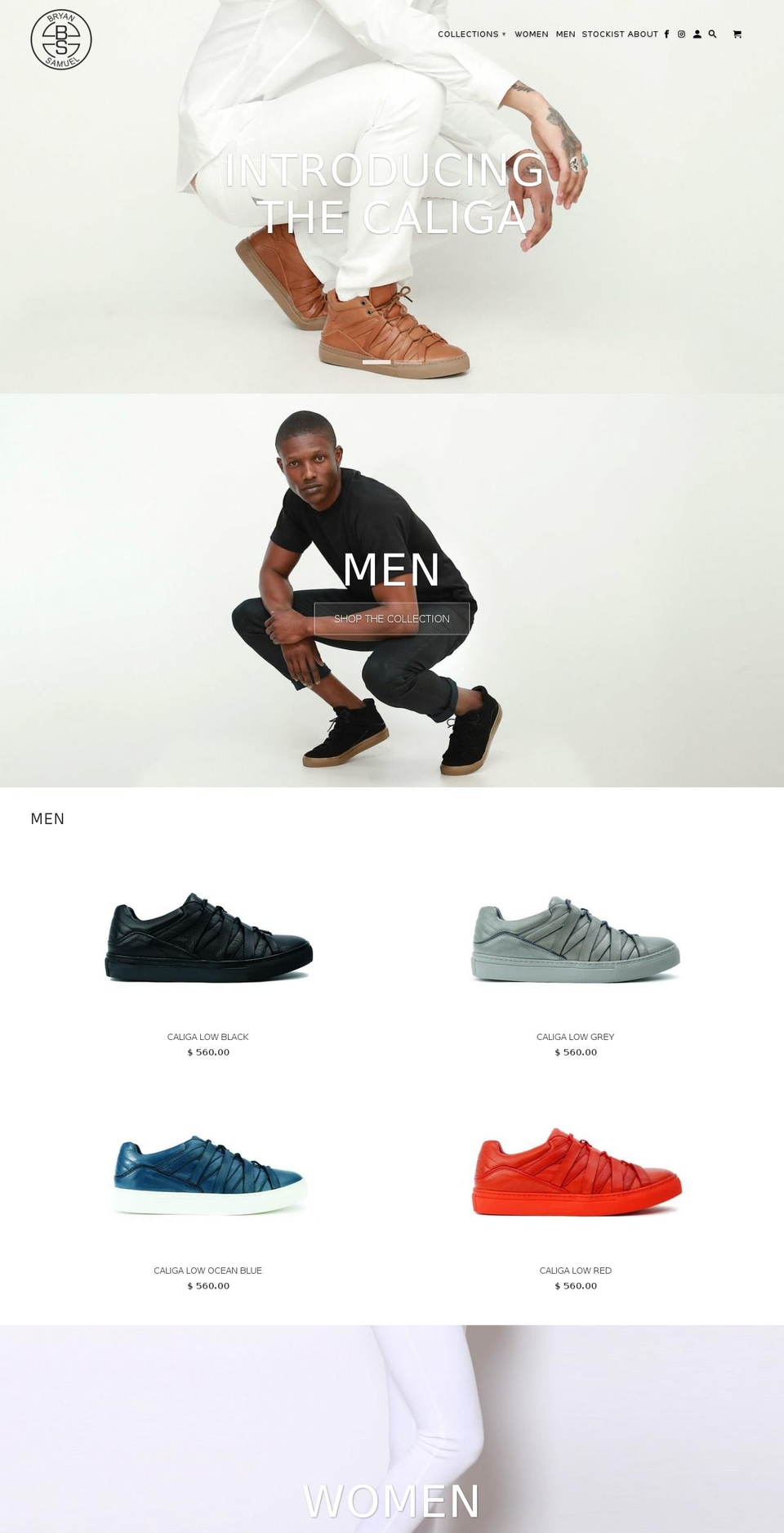 bryansamuel.com shopify website screenshot