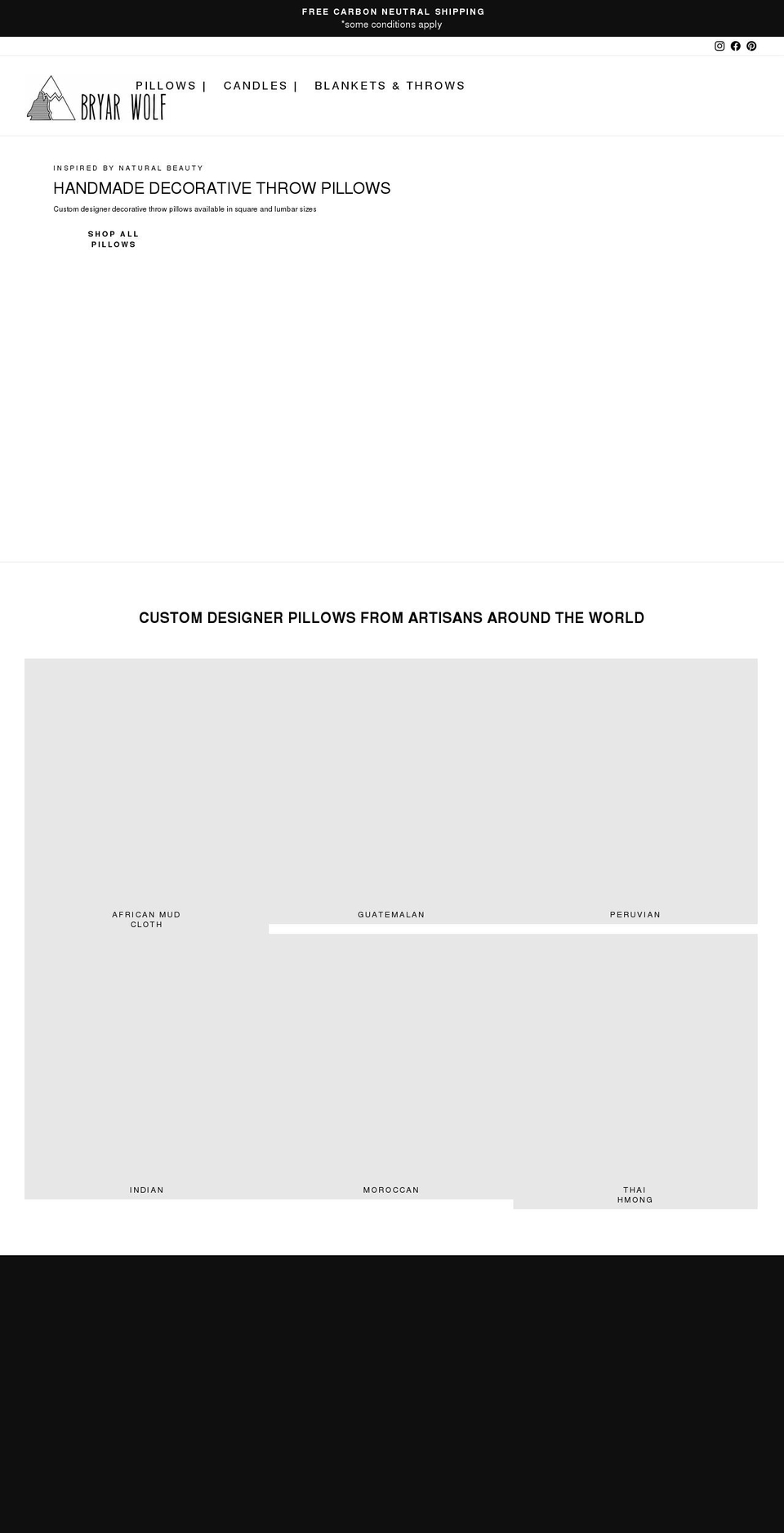 bryarwolf.com shopify website screenshot