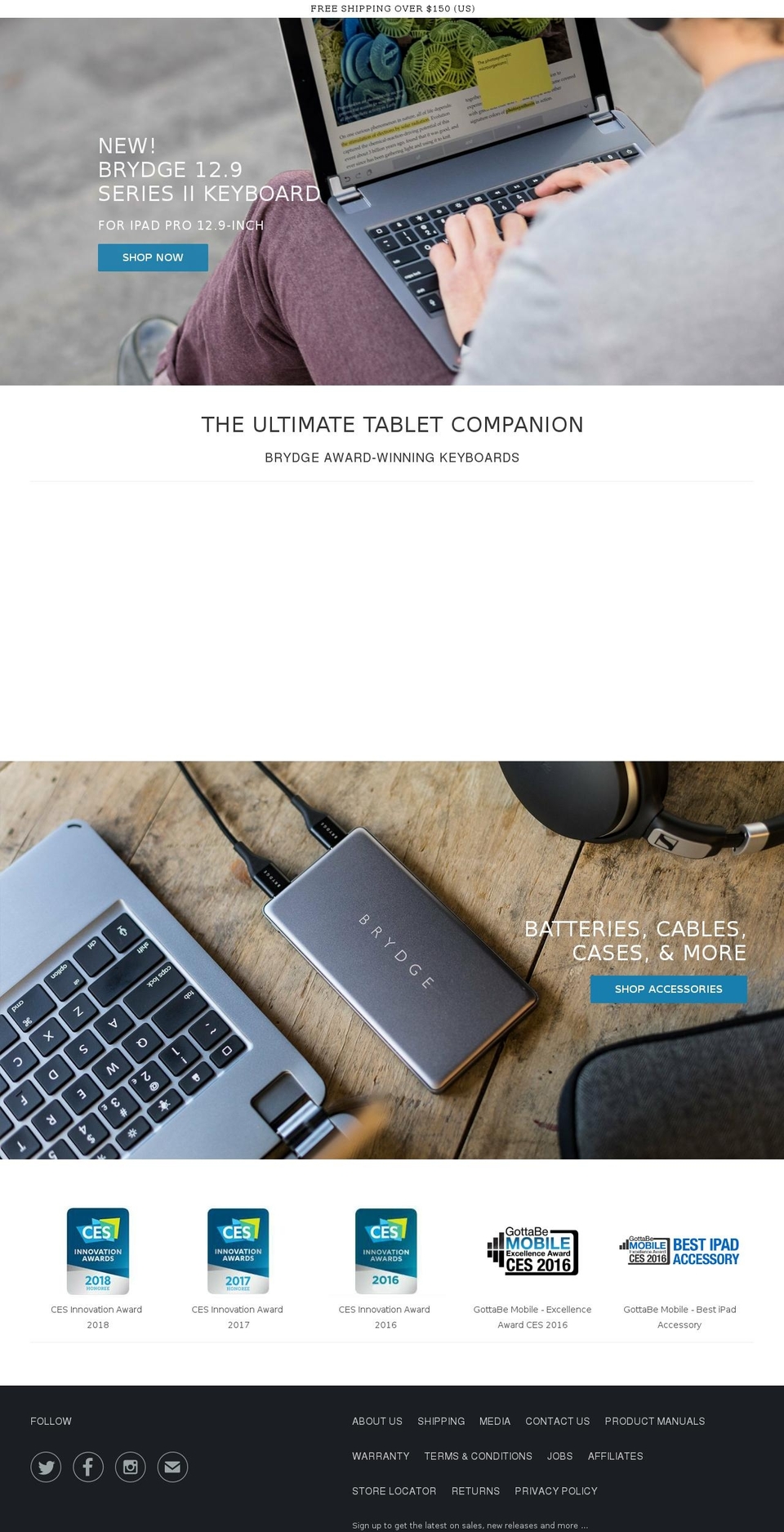 brydge.com — Shopify storefront screenshot