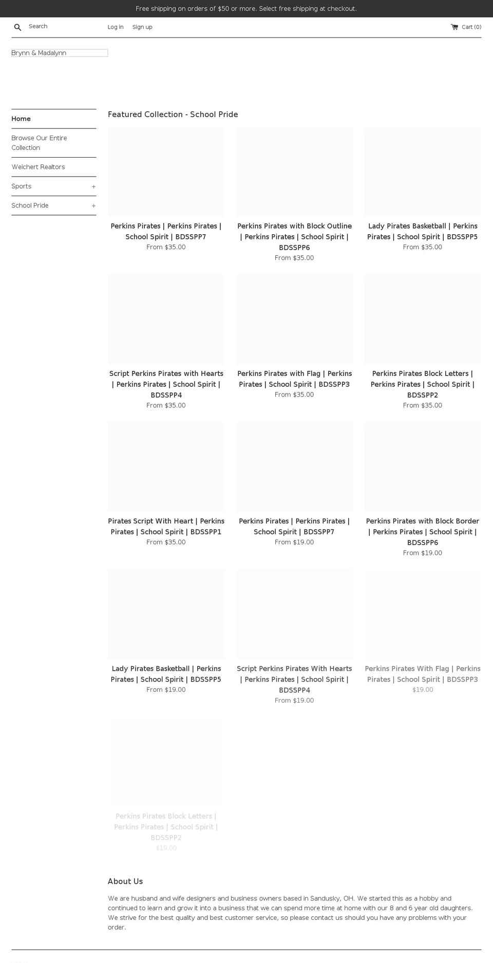 brynnandmadalynn.com shopify website screenshot