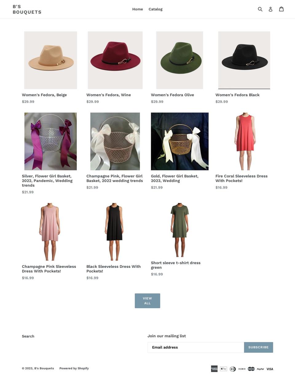 bs-bouquets.com shopify website screenshot