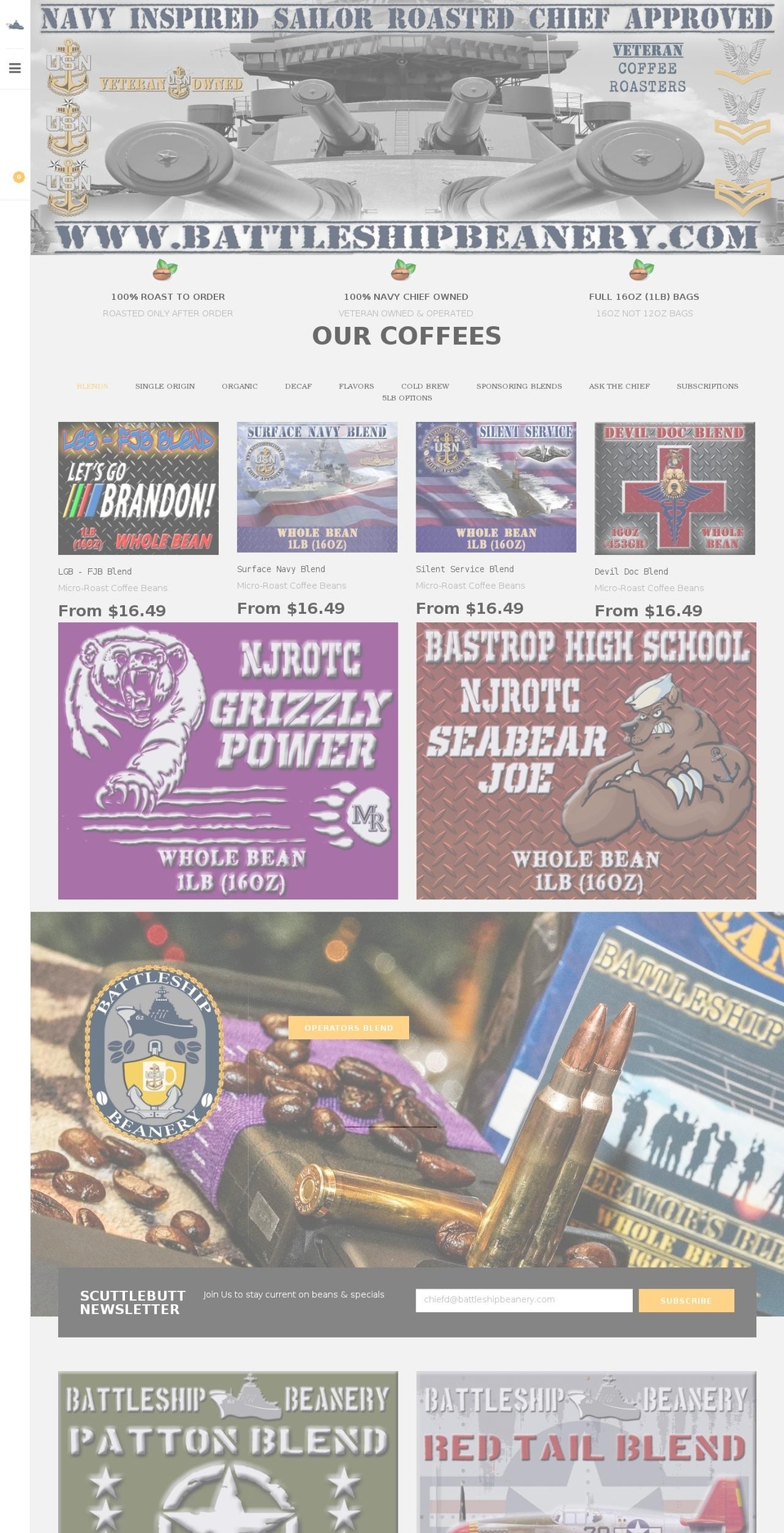 bsbcoffee.com shopify website screenshot