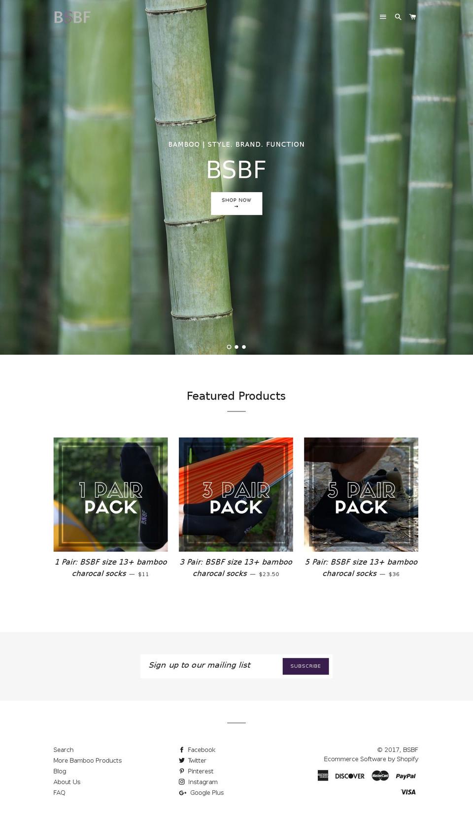 bsbf.co shopify website screenshot