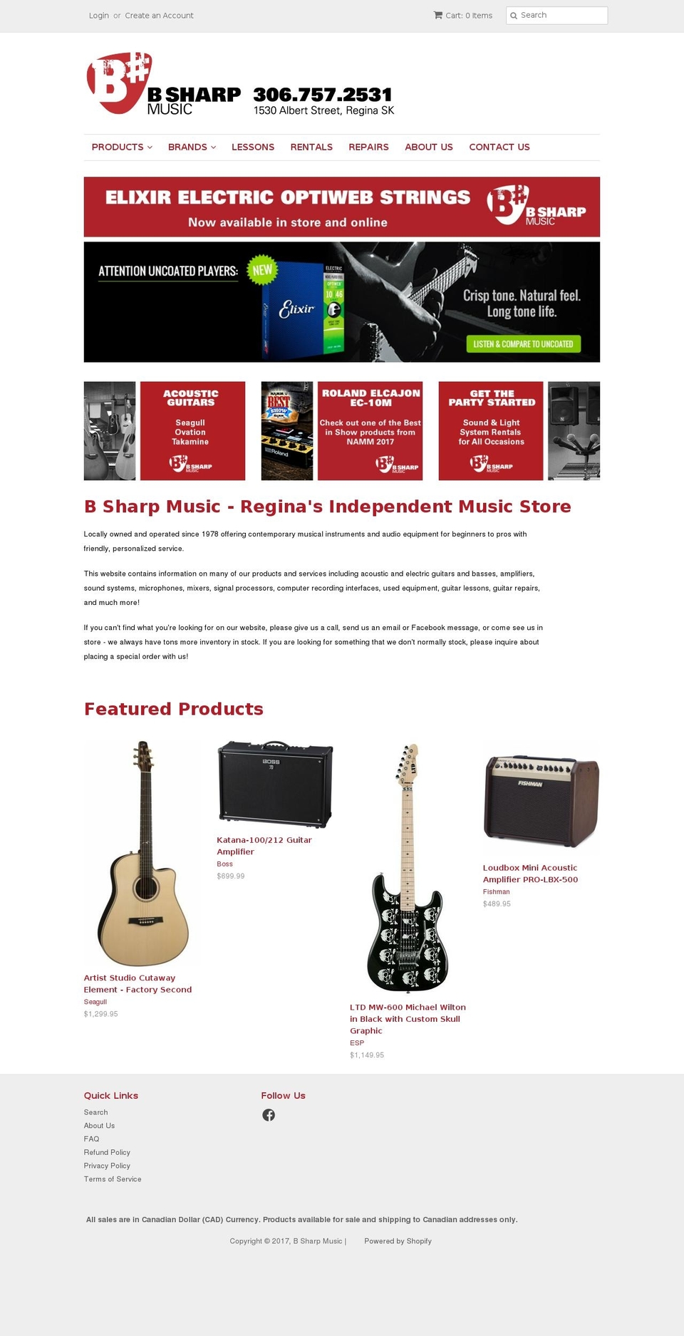 bsharpmusic.com shopify website screenshot