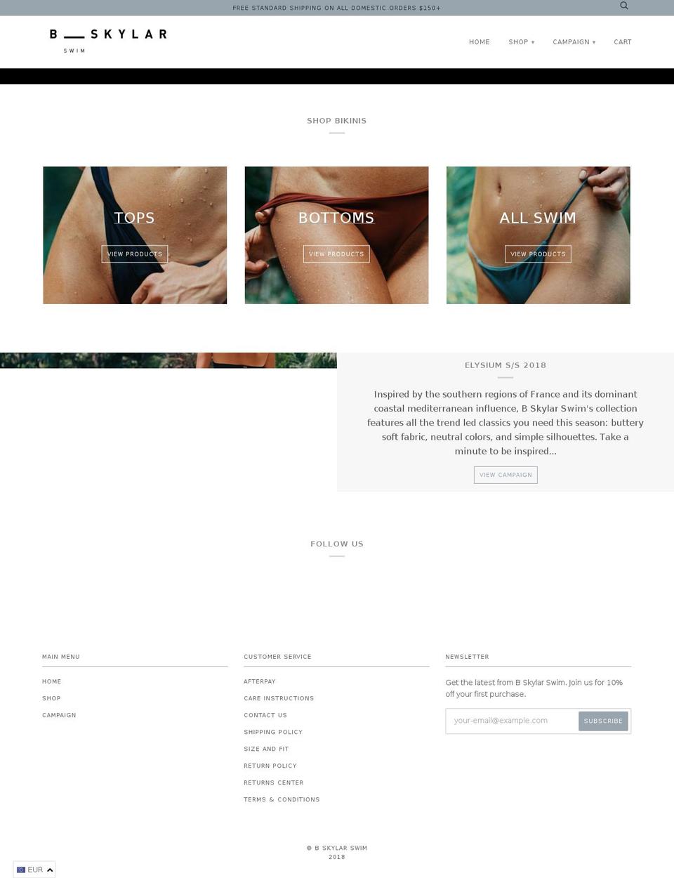 bskylarswim.com — Shopify storefront screenshot