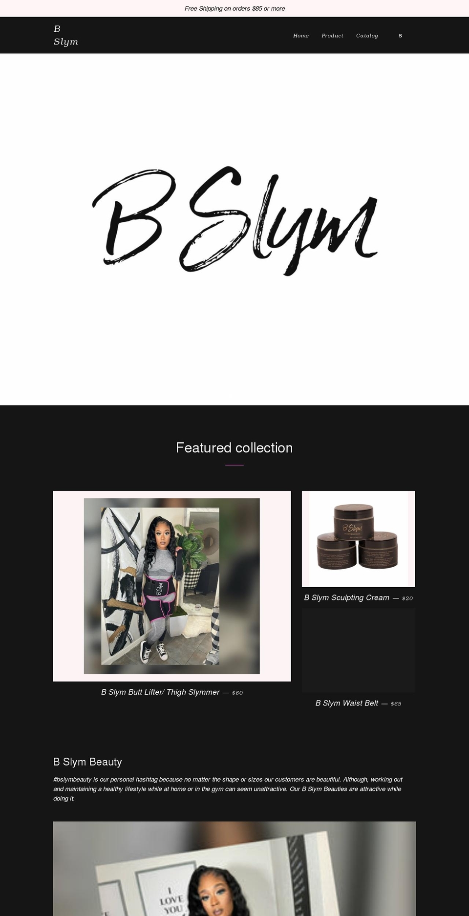 bslymm.com shopify website screenshot