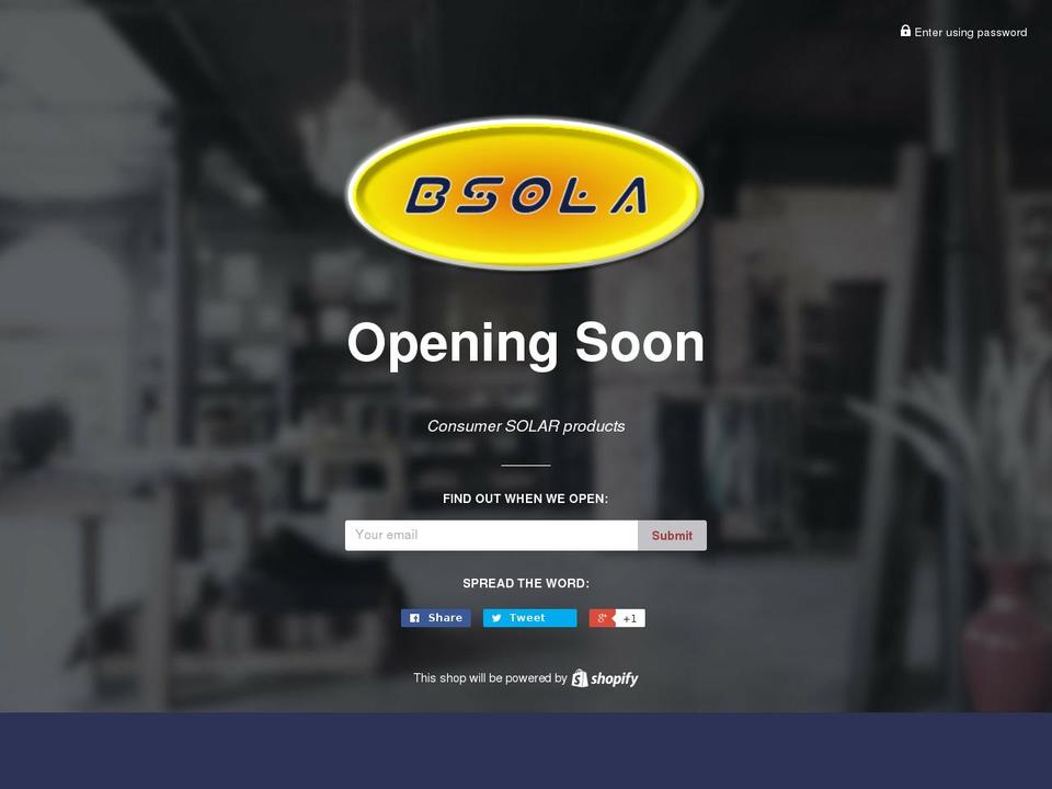 bsola.com — Shopify storefront screenshot