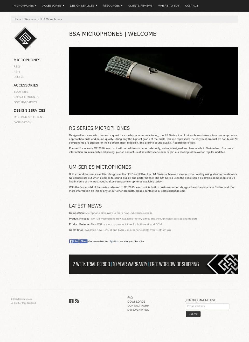 bspade.com shopify website screenshot