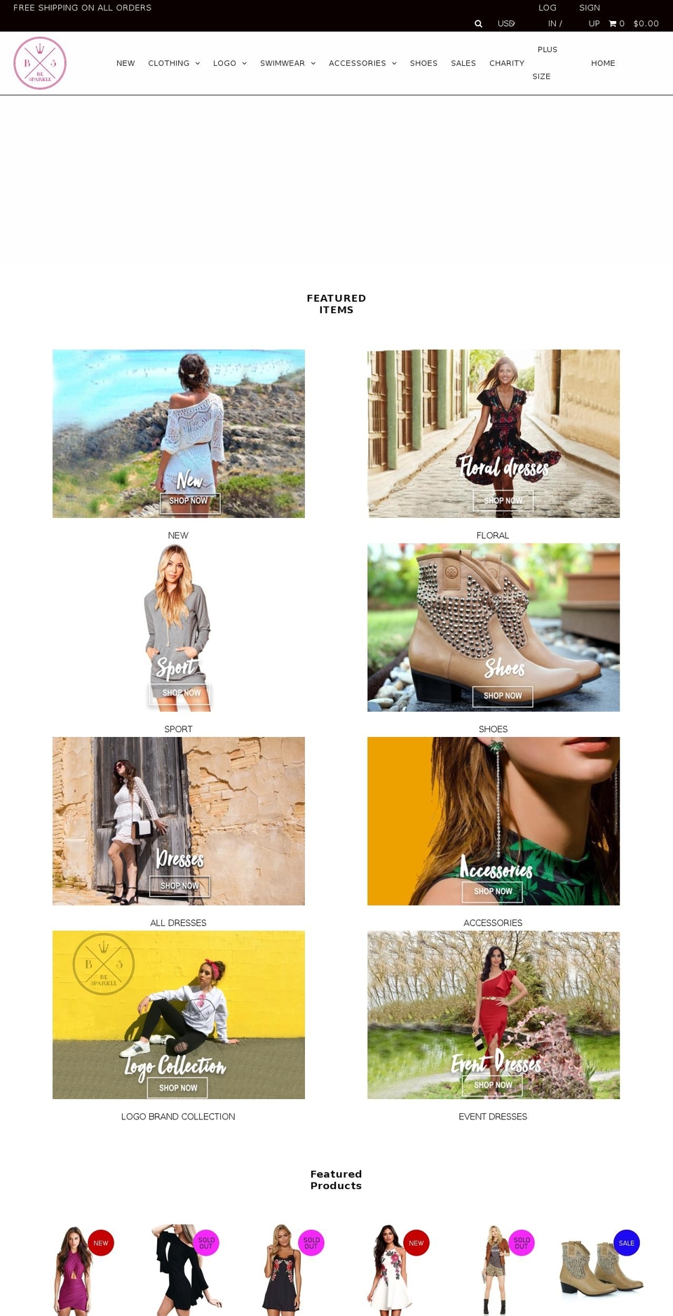 bsparkle.com — Shopify storefront screenshot