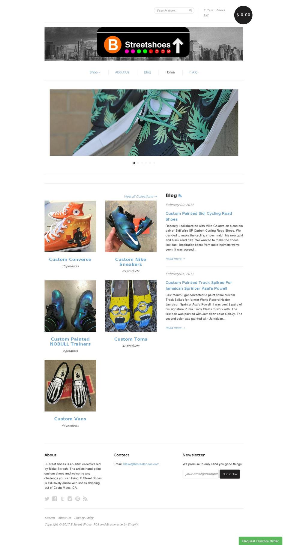 bstreetshoes.com shopify website screenshot