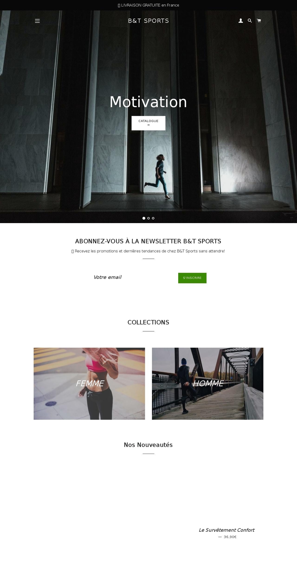 bt-sports.com — Shopify storefront screenshot