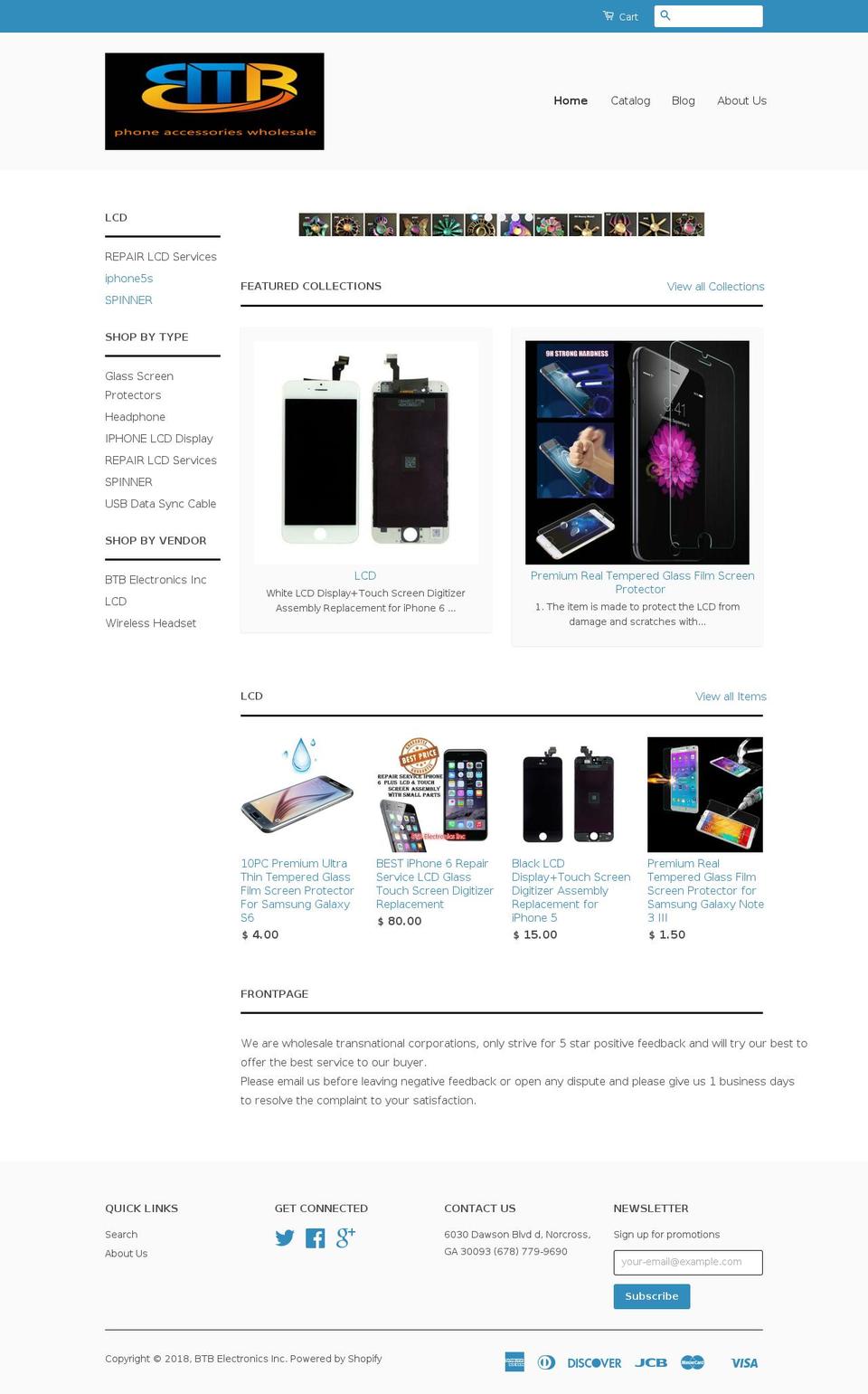 btbelectronic.com — Shopify storefront screenshot