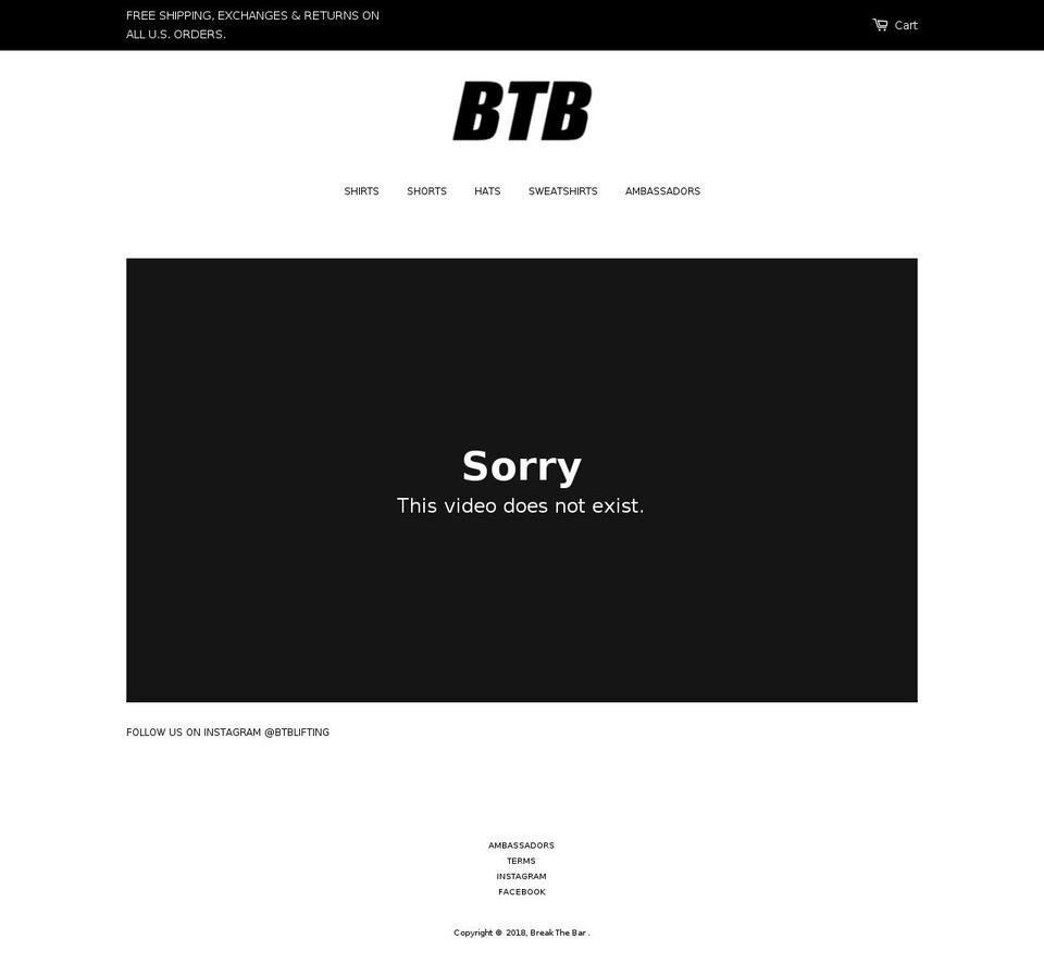 btblifting.com — Shopify storefront screenshot