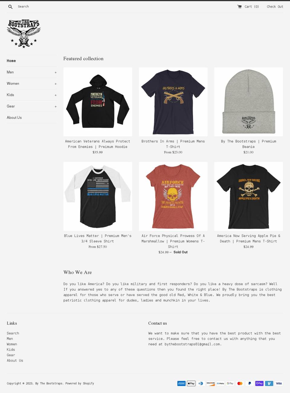 btbootstraps.com shopify website screenshot
