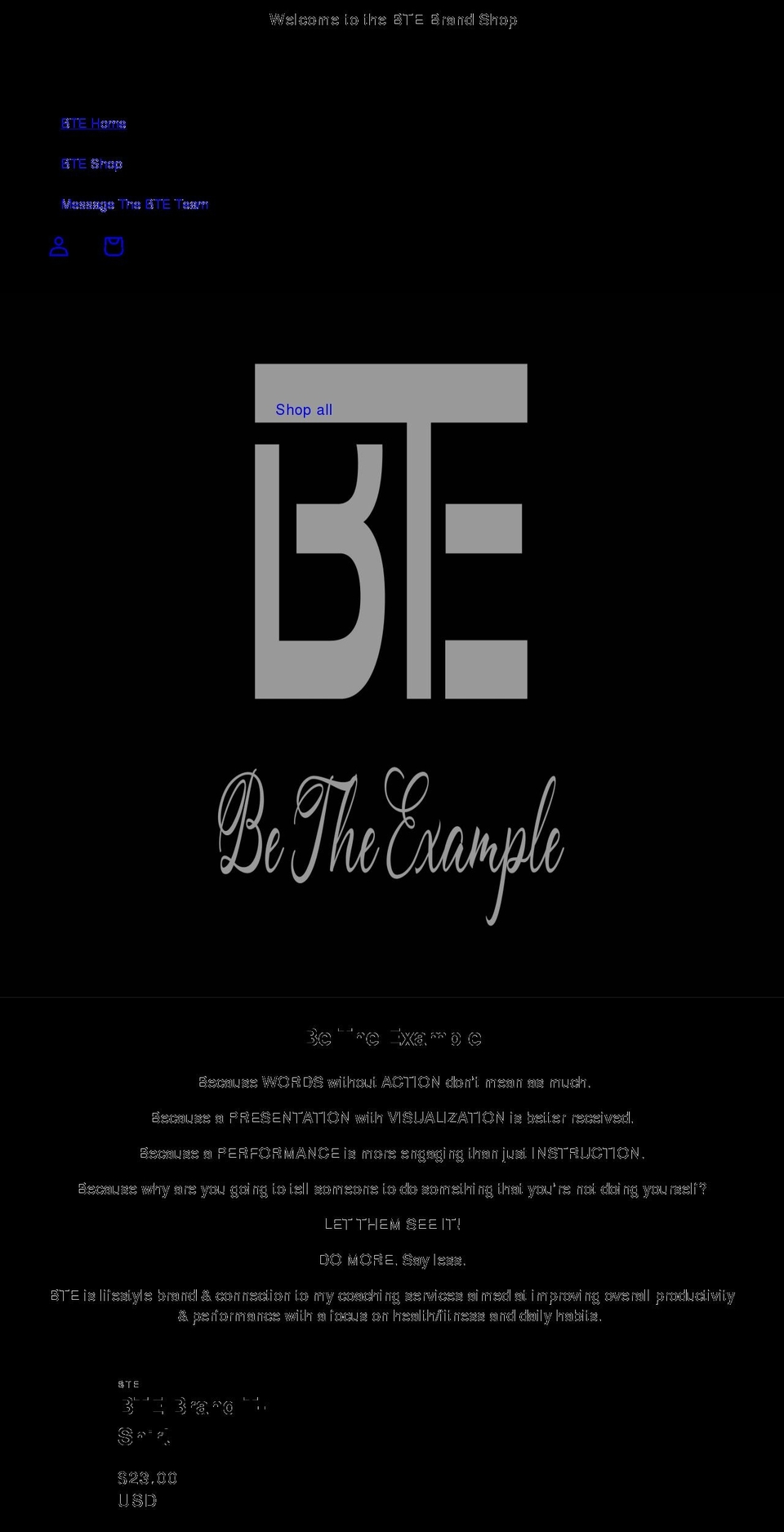 bte21.com shopify website screenshot